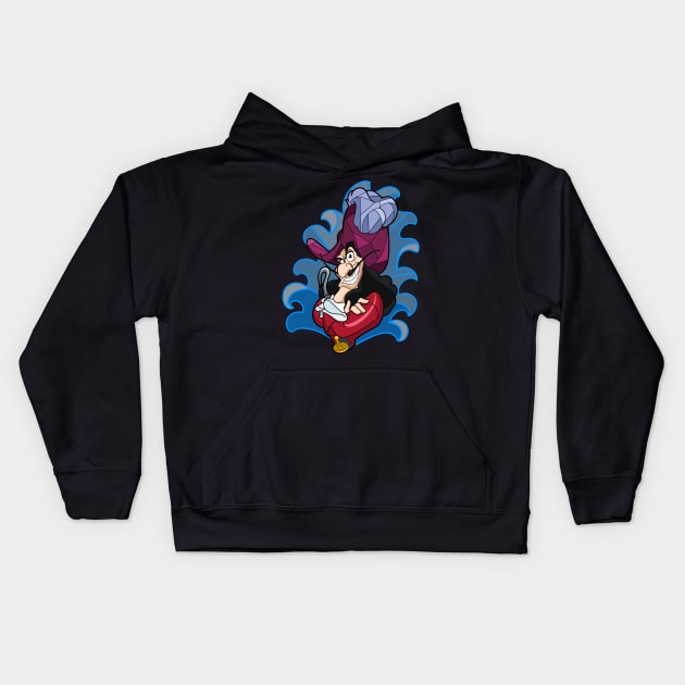 Captain Hook Kids Hoodie by Ginny Heart Lab